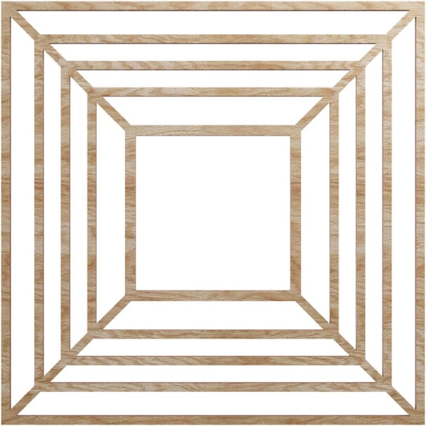 Ekena Millwork Raven Wood Fretwork Pierced Ceiling Medallion, Red Oak, 18"OD x 6 5/8"ID x 3/8"T CMWP18X18X0375RARO - main
